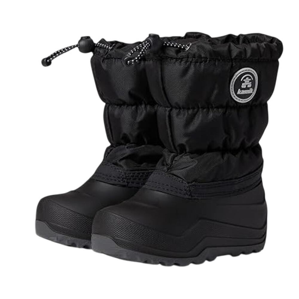 Kamik Big Kids Snowcozy Winter Boots Size 6 EU 38 Black Waterproof NIB
